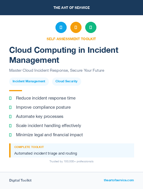 Cloud Computing in Incident Management