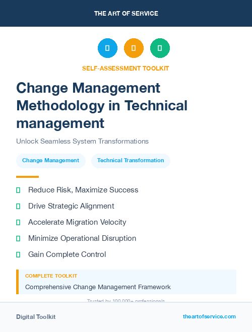 Change Management Methodology in Technical management