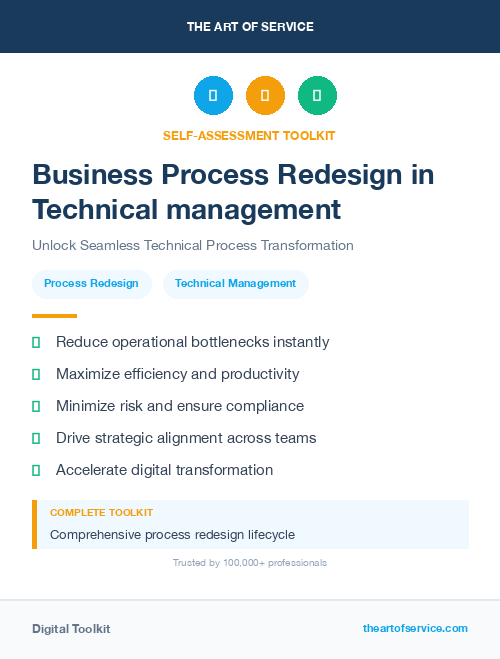 Business Process Redesign in Technical management