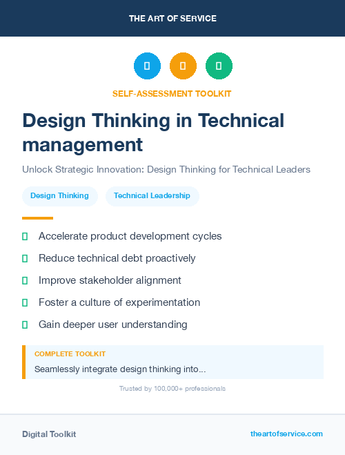 Design Thinking in Technical management