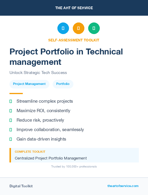 Project Portfolio in Technical management