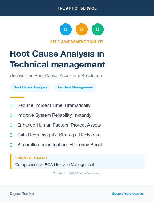 Root Cause Analysis in Technical management