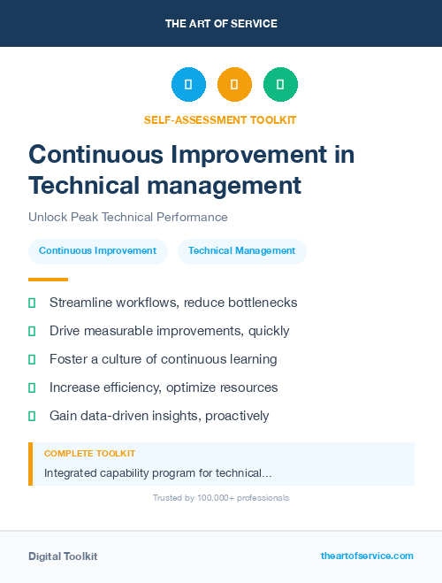 Continuous Improvement in Technical management
