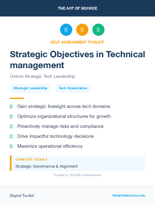 Strategic Objectives in Technical management