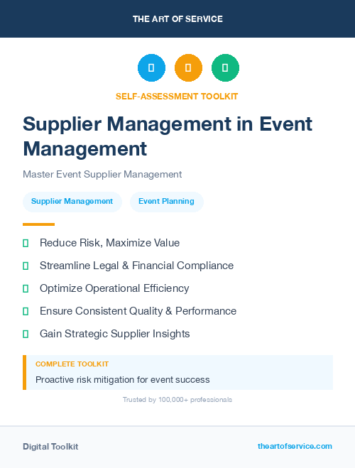 Supplier Management in Event Management