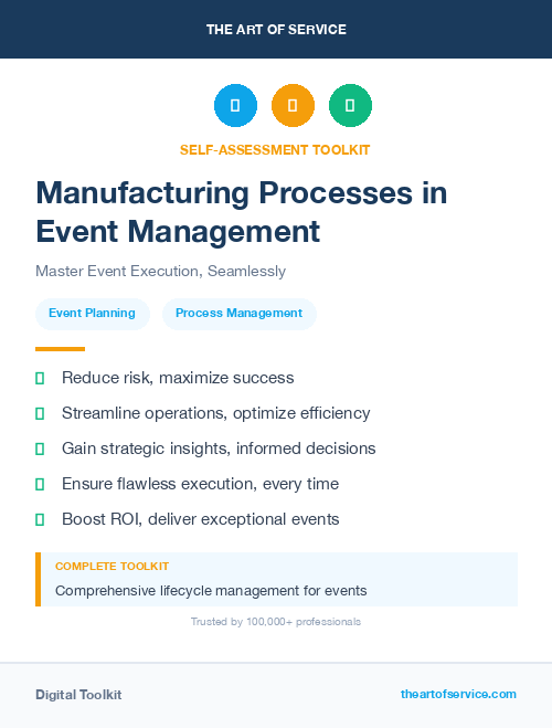 Manufacturing Processes in Event Management
