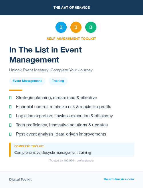 In The List in Event Management
