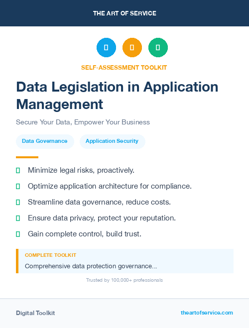 Data Legislation in Application Management