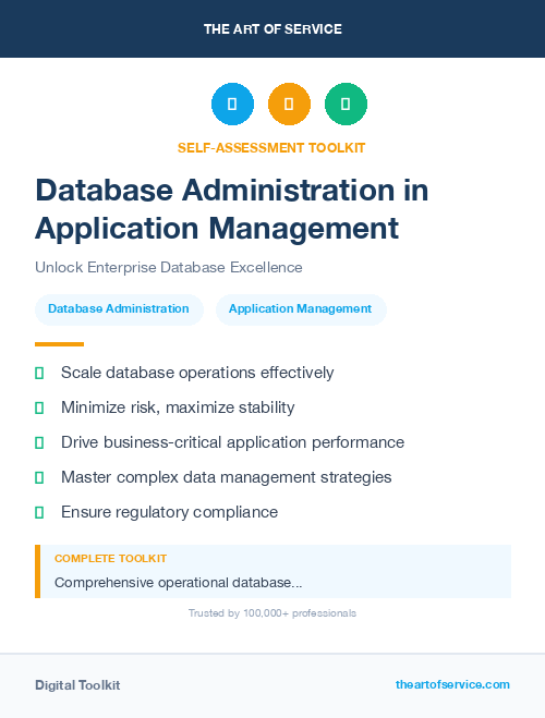 Database Administration in Application Management