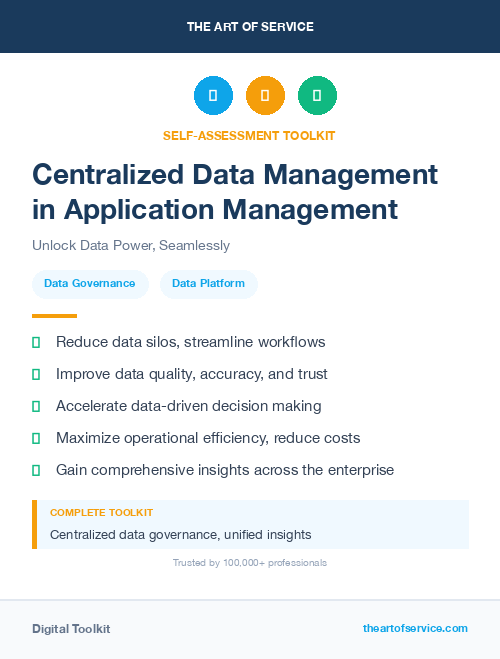 Centralized Data Management in Application Management