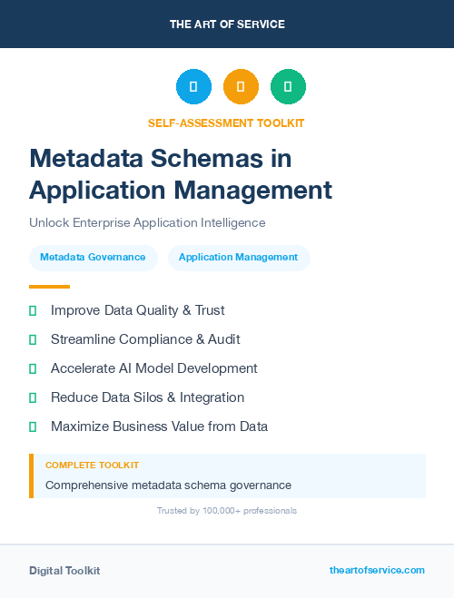Metadata Schemas in Application Management