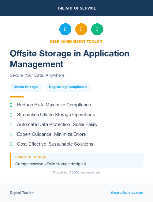 Offsite Storage in Application Management