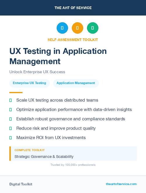 UX Testing in Application Management