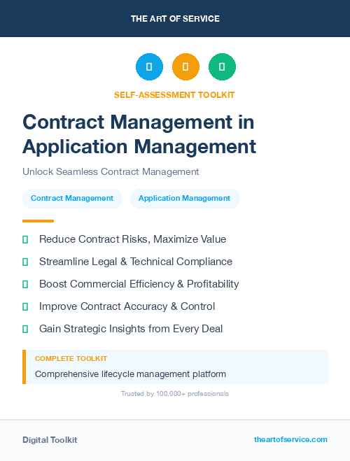 Contract Management in Application Management