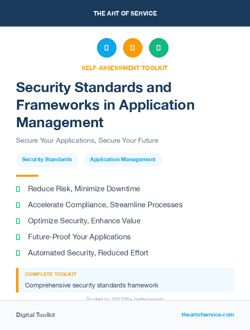 Security Standards and Frameworks in Application Management
