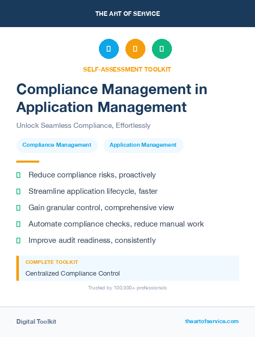 Compliance Management in Application Management