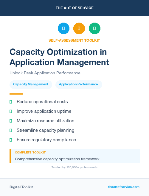 Capacity Optimization in Application Management