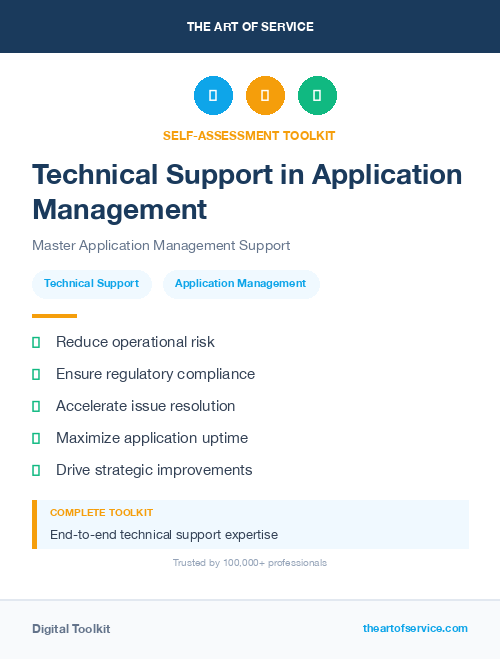 Technical Support in Application Management