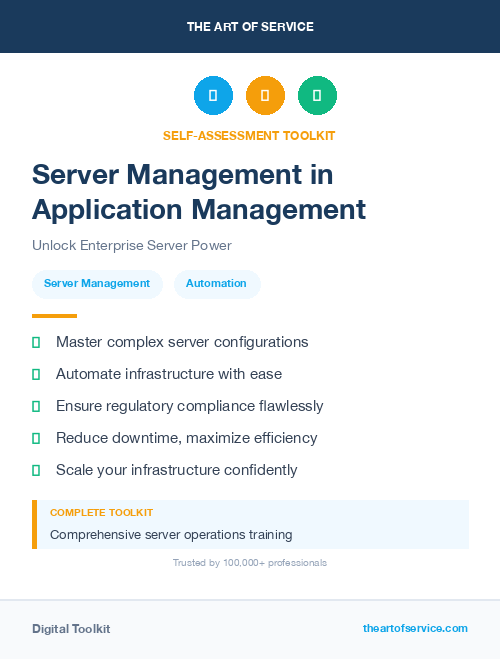 Server Management in Application Management