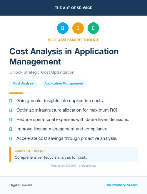 Cost Analysis in Application Management