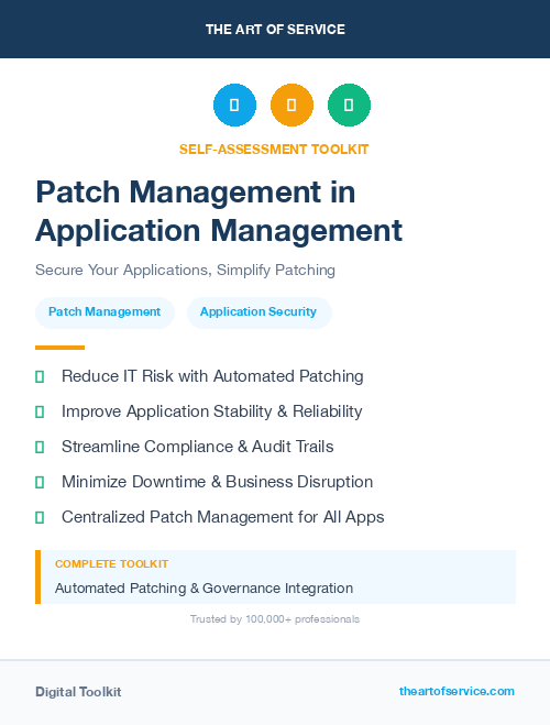 Patch Management in Application Management