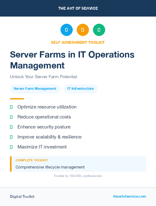 Server Farms in IT Operations Management