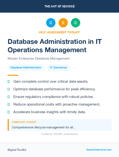 Database Administration in IT Operations Management