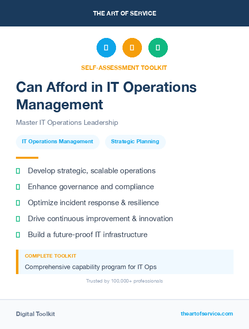 Can Afford in IT Operations Management