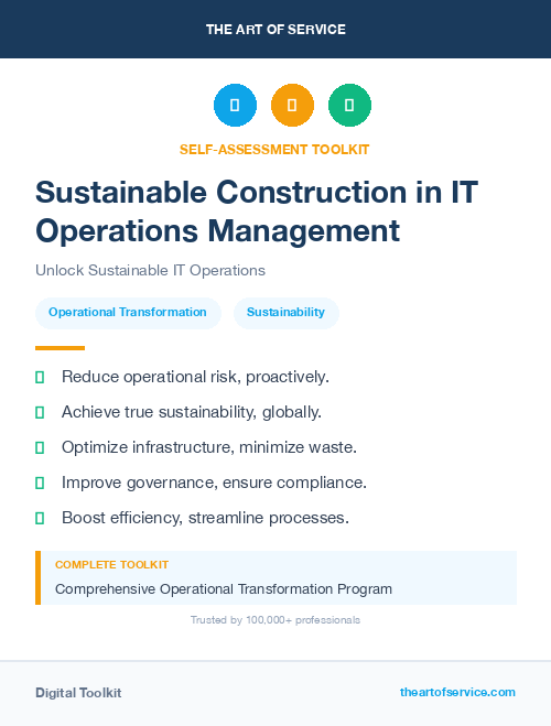 Sustainable Construction in IT Operations Management