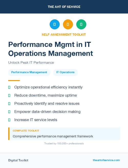 Performance Mgmt in IT Operations Management