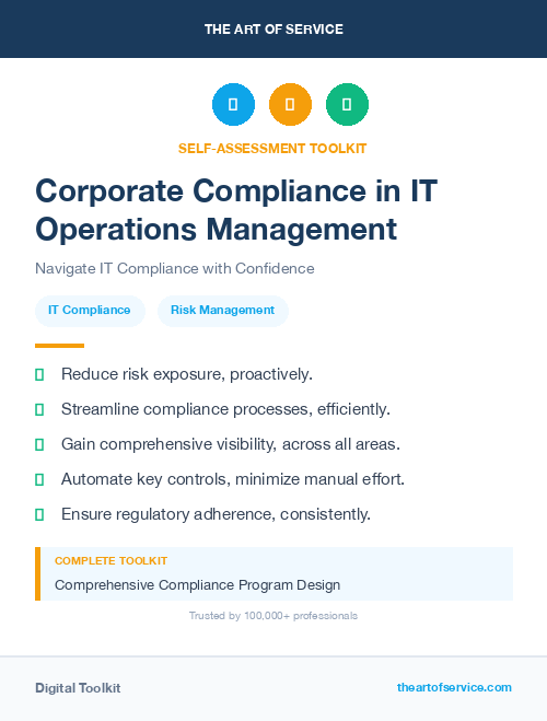 Corporate Compliance in IT Operations Management
