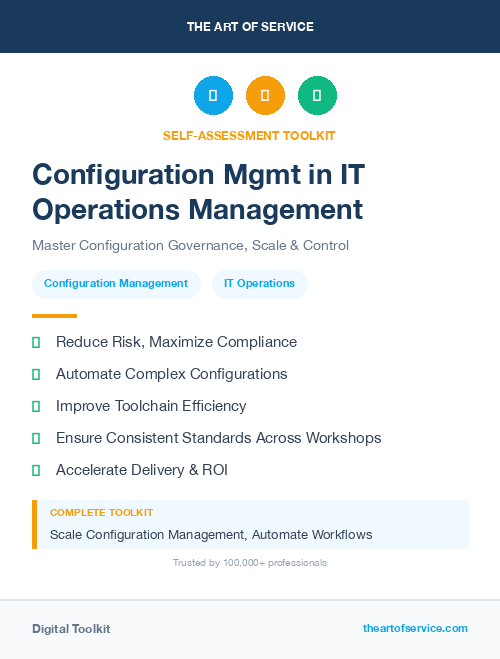 Configuration Mgmt in IT Operations Management