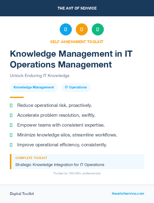 Knowledge Management in IT Operations Management