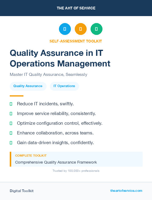 Quality Assurance in IT Operations Management
