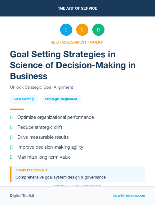 Goal Setting Strategies in Science of Decision-Making in Business