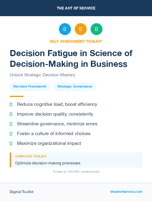 Decision Fatigue in Science of Decision-Making in Business