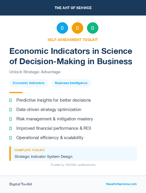 Economic Indicators in Science of Decision-Making in Business