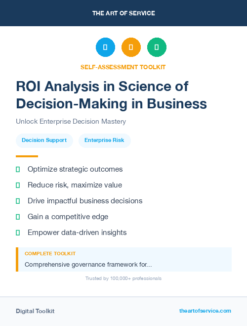 ROI Analysis in Science of Decision-Making in Business