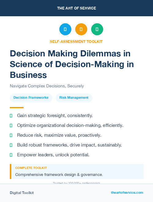 Decision Making Dilemmas in Science of Decision-Making in Business