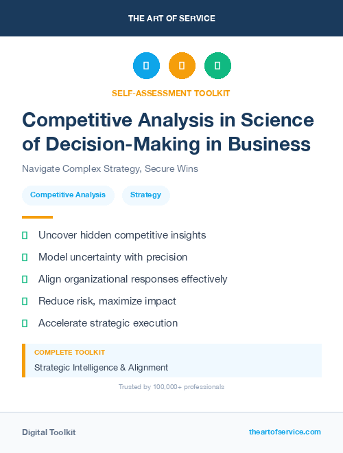 Competitive Analysis in Science of Decision-Making in Business