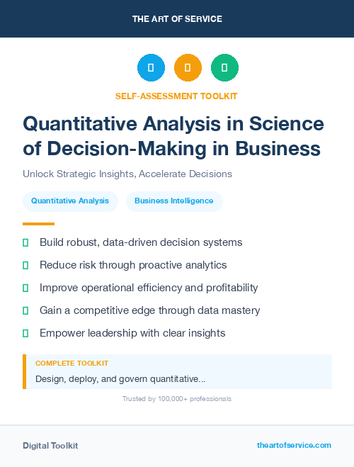 Quantitative Analysis in Science of Decision-Making in Business
