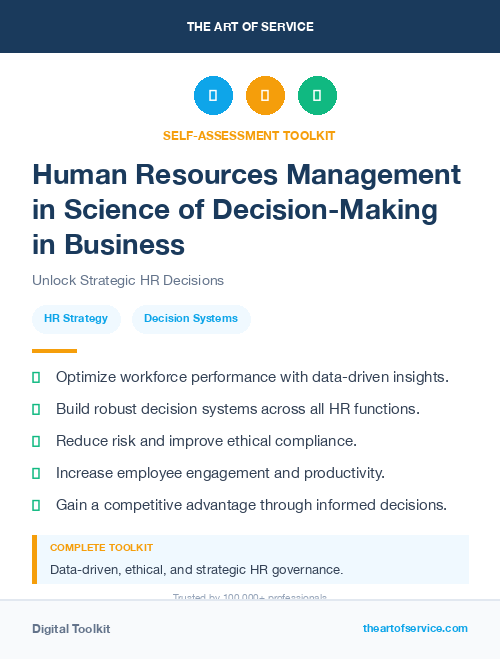 Human Resources Management in Science of Decision-Making in Business