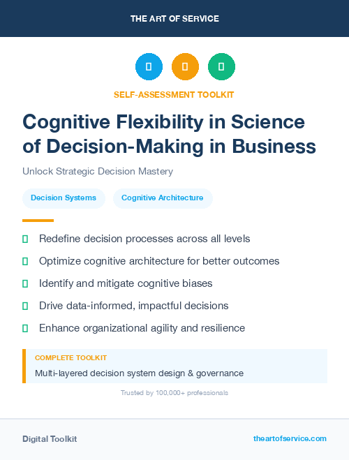 Cognitive Flexibility in Science of Decision-Making in Business