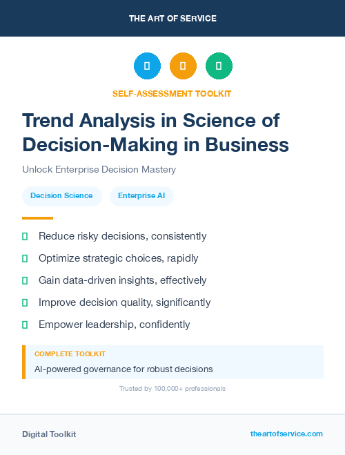 Trend Analysis in Science of Decision-Making in Business