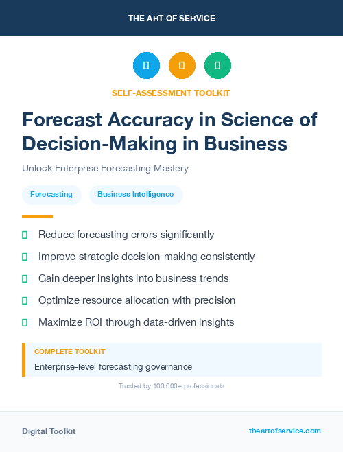 Forecast Accuracy in Science of Decision-Making in Business