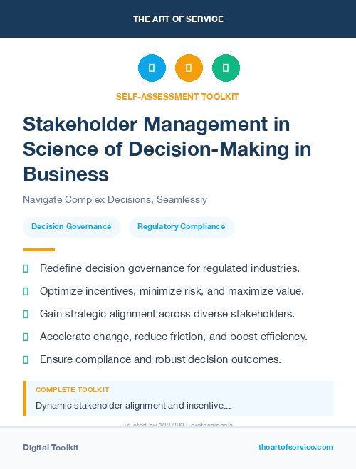 Stakeholder Management in Science of Decision-Making in Business