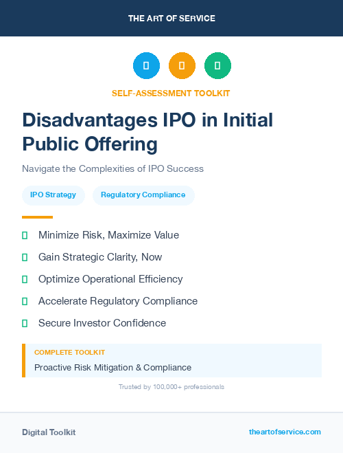 Disadvantages IPO in Initial Public Offering