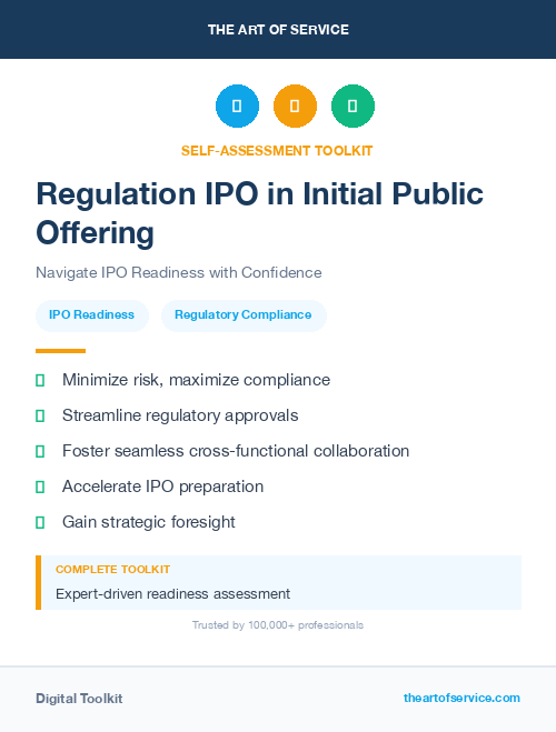 Regulation IPO in Initial Public Offering