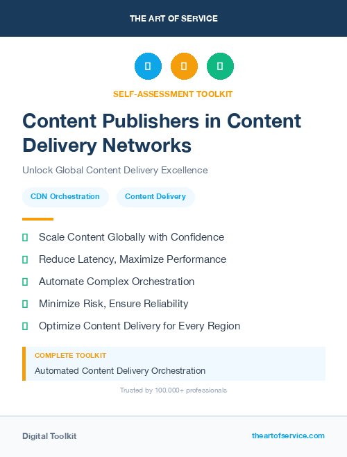 Content Publishers in Content Delivery Networks