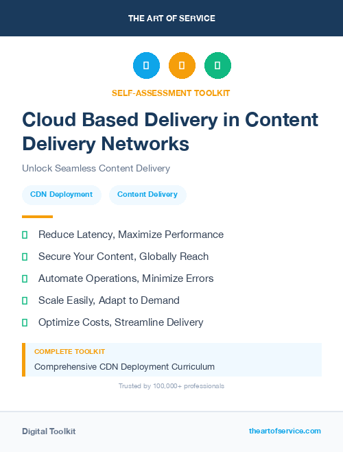 Cloud Based Delivery in Content Delivery Networks
